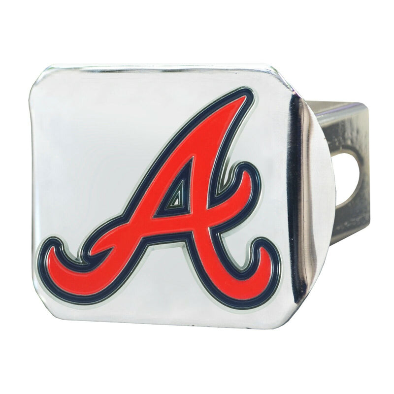 MLB Atlanta Braves 3D Color on Chrome Metal Hitch Cover