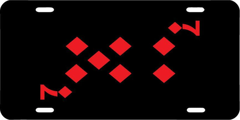 Seven Of Diamonds Black Vanity License Plate Mod-GRAPH9856236-7705