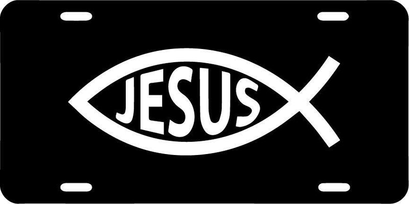 Jesus Fish Vanity License Plate Mod-GRAPH9856236-7594