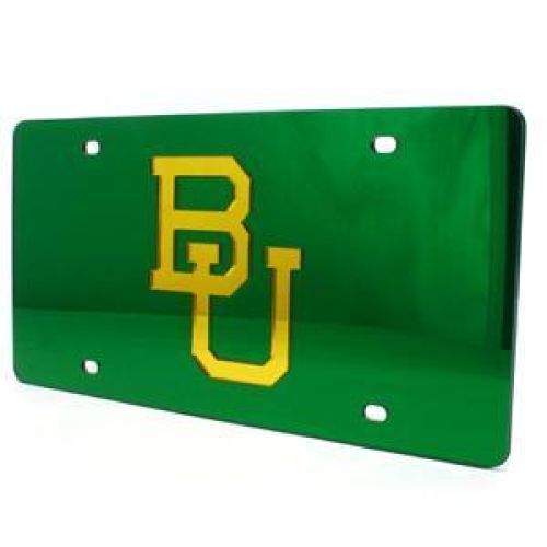 NCAA Baylor Bears Inlaid Acrylic License Plate - Green