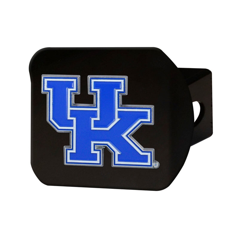 NCAA Kentucky Wildcats 3D Color on Black Metal Hitch Cover