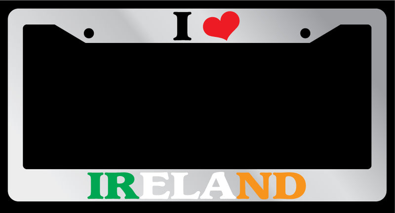 Chrome License Plate Frame "Made In Ireland Color" Auto Accessory 1485  Mod-GRAPH9856236-4834