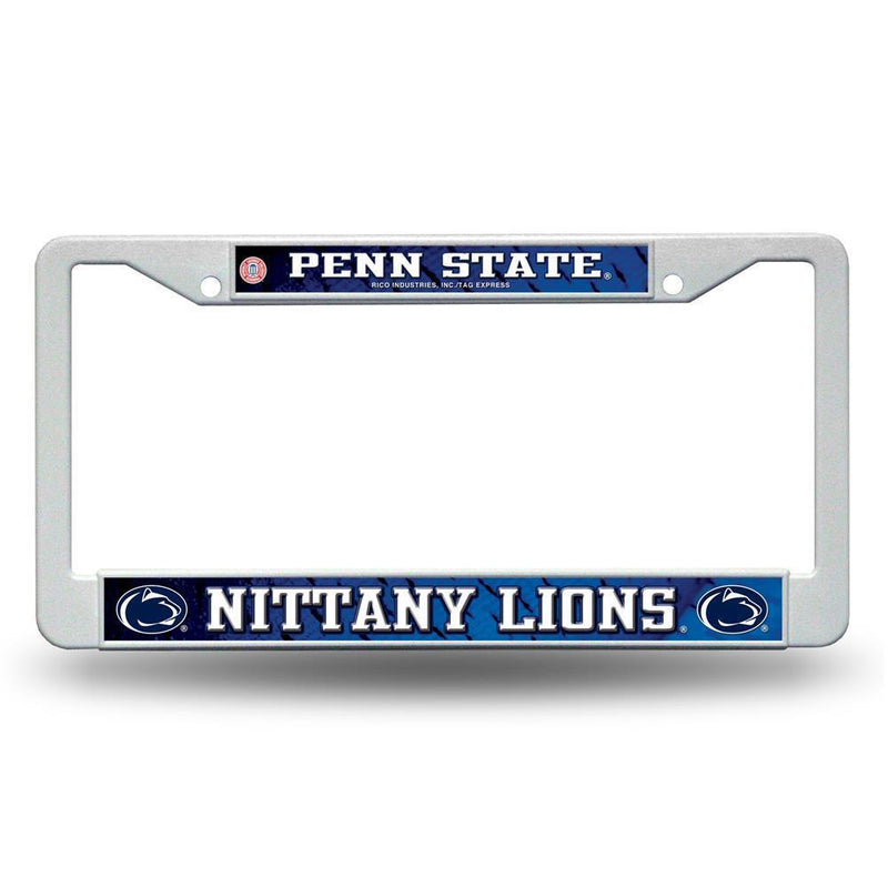 NCAA Penn State Nittany Lions White Plastic License Plate Frame