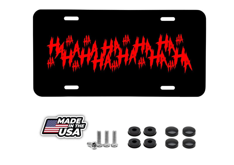 Hahaha Front License Plate Frame - Joker Funny Cover Car Truck SUV Red