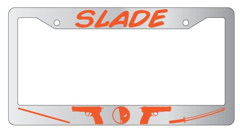 Slade Chrome METAL License Plate Frame Auto DC  Mod-GRAPH9856236-7950
