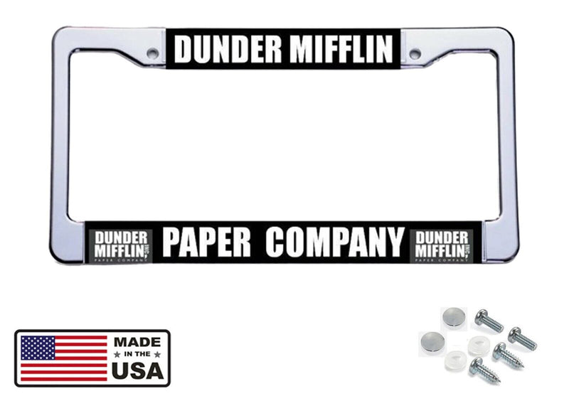 THE OFFICE FANS! "DUNDER MIFFLIN/PAPER COMPANY" LICENSE PLATE FRAME