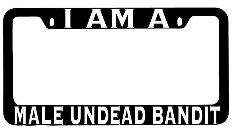 I Am A Male Undead Bandit Black METAL License Plate Frame RPG  Mod-GRAPH9856236-8523