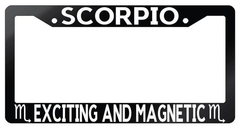 Black License Plate Frame Auto Accessory Scorpio Exciting and Magnetic  Mod-GRAPH9856236-2184