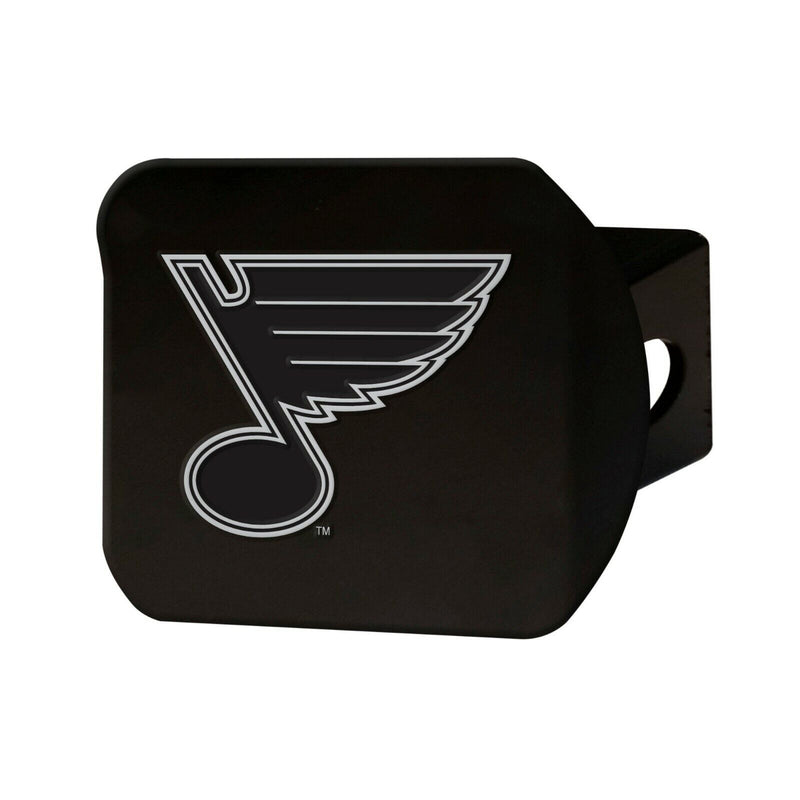 NHL St. Louis Blues 3D Chrome On Black  Metal Hitch Cover