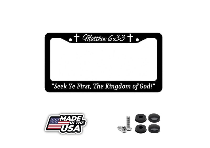 The Kingdom of God Christian Jesus Christ Bible Verse License Plate Frame