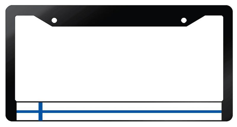 Finland Glossy Black Plastic License Plate Frame World Flags  Mod-GRAPH9856236-6898