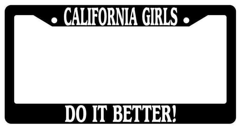 Black License Plate Frame California Girls Do It Better Auto Accessory  Mod-GRAPH9856236-3042