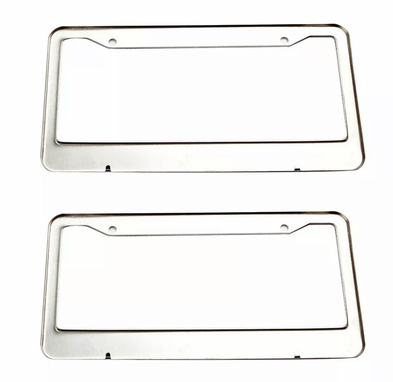Pack of 2 Bling Metal License Plate Frame Sparkling Glitter Crystal Diamond