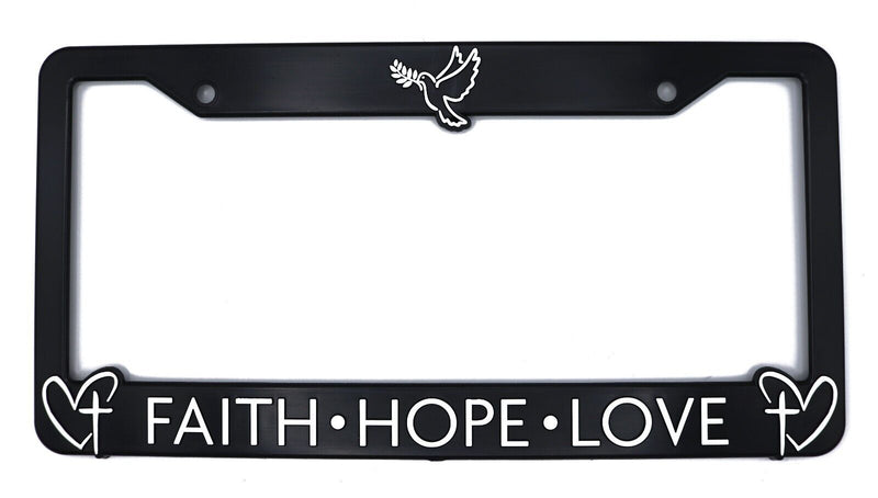 Faith Hope Love License Plate Frame