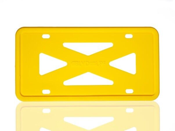 Silicone Yellow License Plate Frame Cover Front Back Bracket Rust-Proof