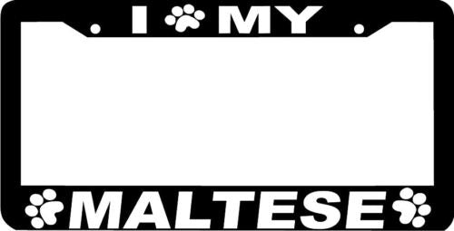 MALTESE PAW PRINT DOG License Plate Frame