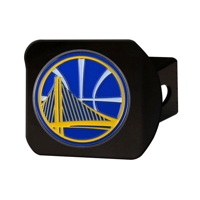 NBA Golden State Warriors 3D Color on Black Metal Hitch Cover