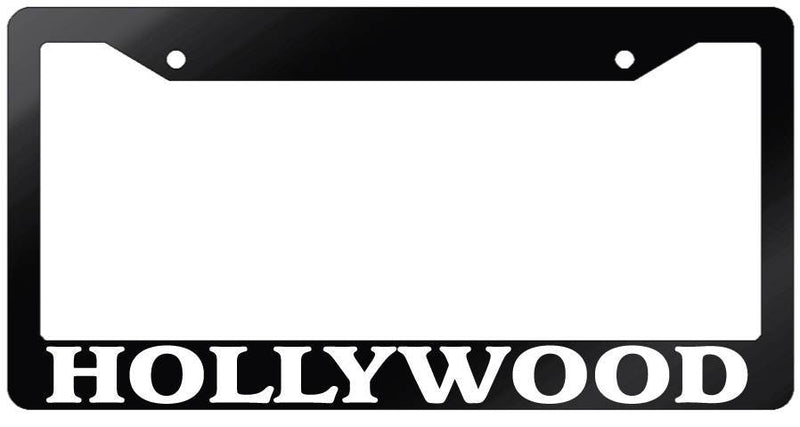 Glossy Black License Plate Frame HOLLYWOOD Auto Accessory 1353  Mod-GRAPH9856236-6938