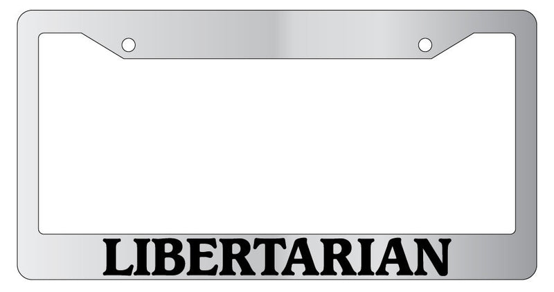 Chrome METAL License Plate Frame LIBERTARIAN Auto Accessory  Mod-GRAPH9856236-8406