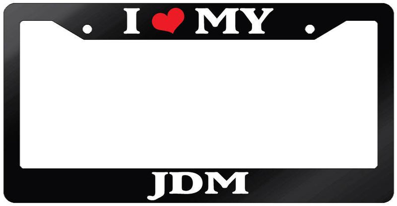 Glossy Black License Plate Frame I HEART MY For JDM Auto Accessory  Mod-GRAPH9856236-7525