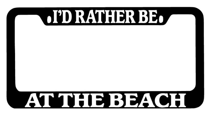 Black METAL License Plate Frame I&