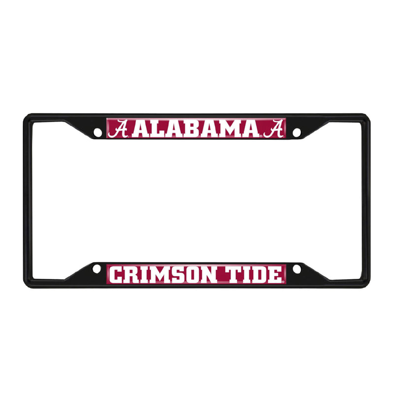 NCAA Alabama Crimson Tide Black Metal License Plate Frame