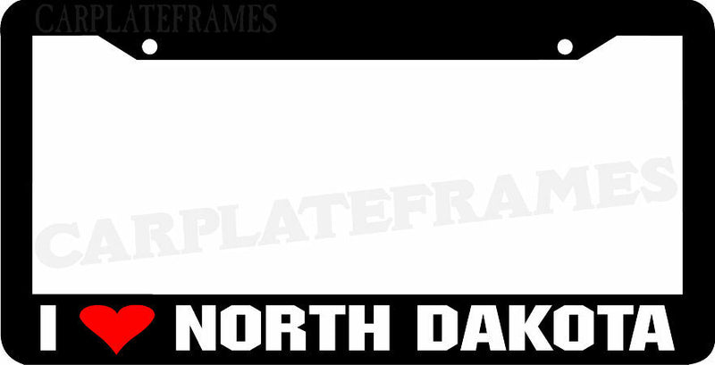 I LOVE North Dakota License Plate Frame