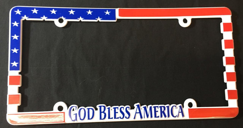 God Bless America License Plate Frame Auto Accessory  Mod-GRAPH9856236-2010