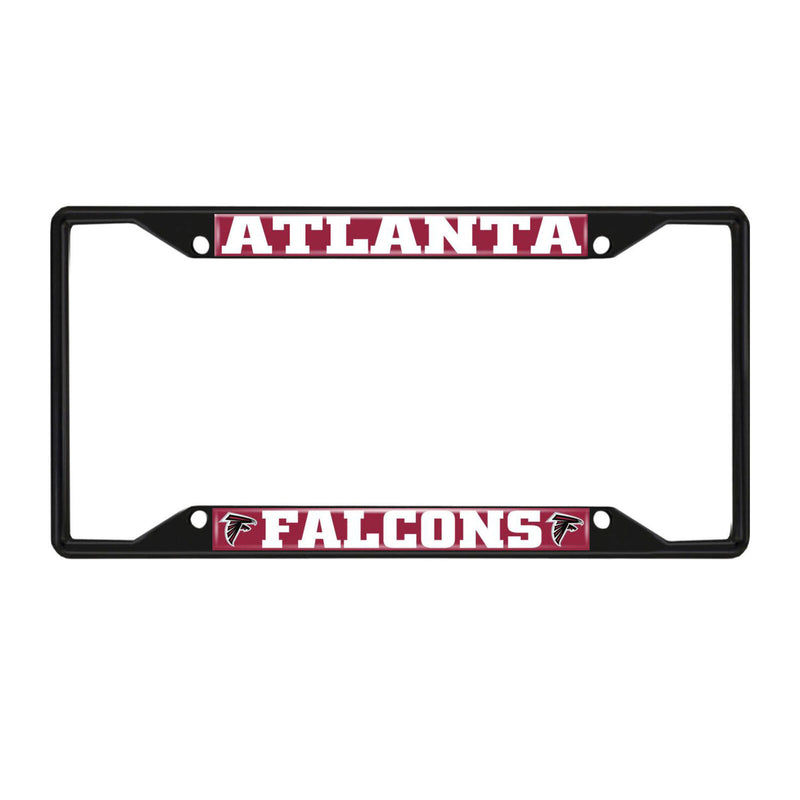 NFL Atlanta Falcons Black Metal License Plate Frame