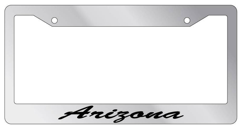 Chrome License Plate Frame CURSIVE Arizona Auto Accessory 1060  Mod-GRAPH9856236-5071