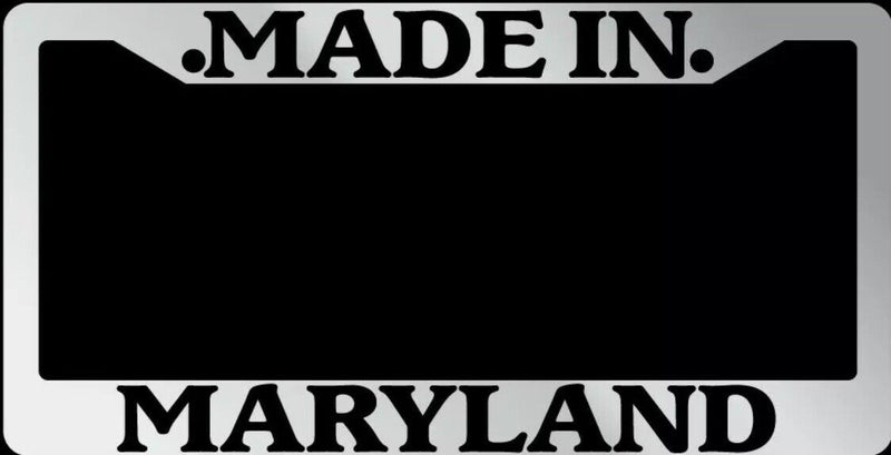 Chrome License Plate Frame Made in Maryland Auto Accessory 982
