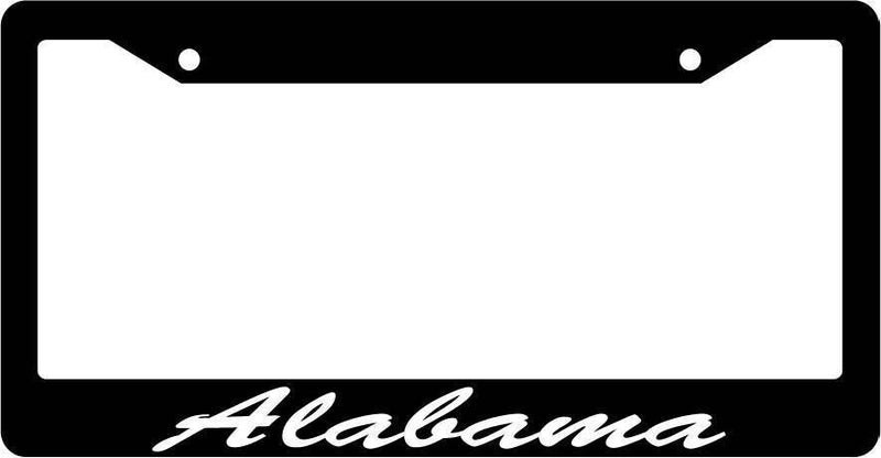 Black License Plate Frame CURSIVE Alabama Auto Accessory 1042  Mod-GRAPH9856236-1910
