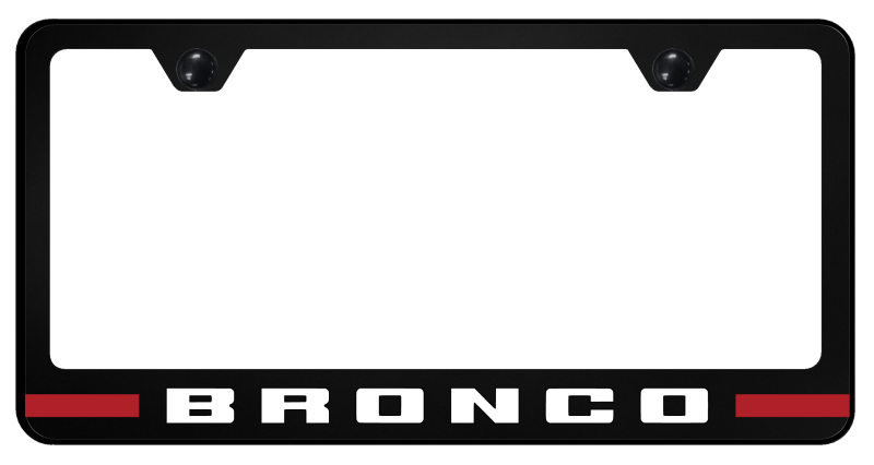 Ford Bronco UV Painted Unbreakable Polycarbonate License Plate Frame - Red