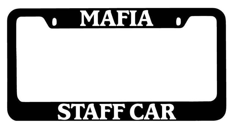 Black METAL License Plate Frame Mafia Staff Car Auto Accessory  Mod-GRAPH9856236-9903