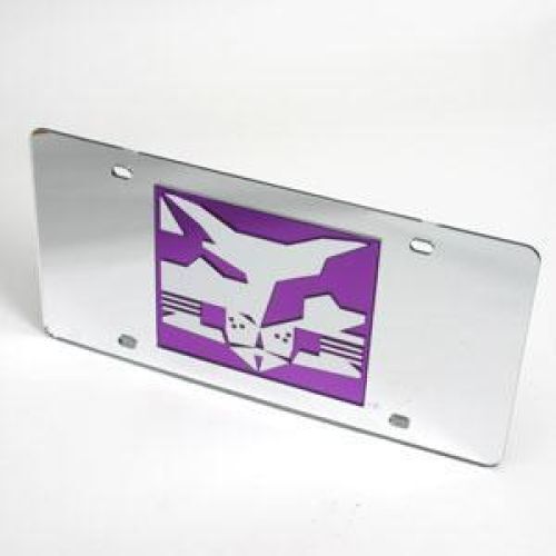 NCAA NYU Bobcats Logo License Plate - Silver / Mirrored