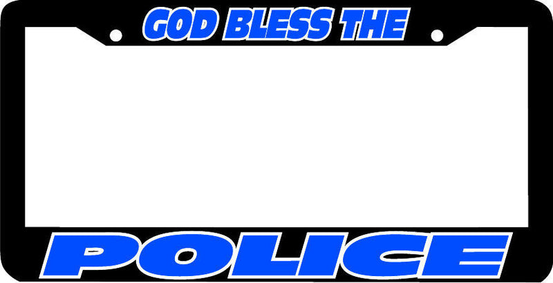 GOD BLESS THE POLICE License Plate Frame