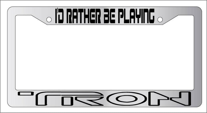 Chrome METAL License Plate Frame I&