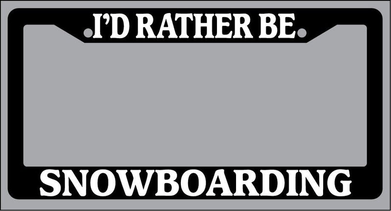 Black License Plate Frame "I&