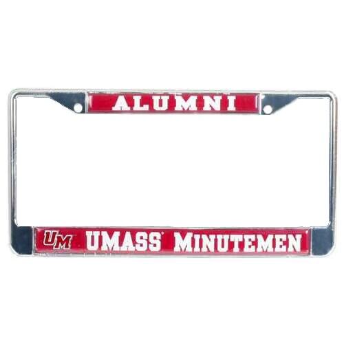 NCAA Umass Minutemen Alumni Metal License Plate Frame W/domed Insert