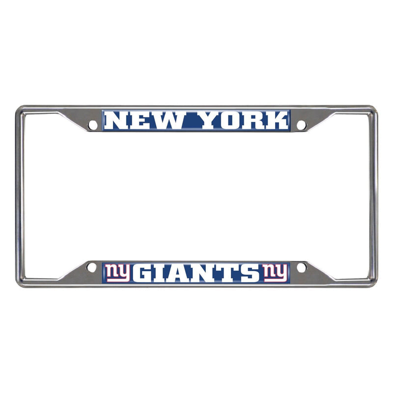 NFL New York Giants Chrome Metal License Plate Frame