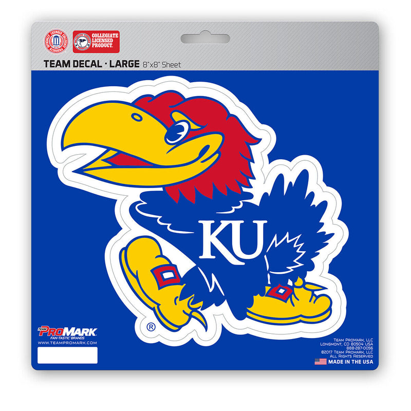 NCAA Kansas Jayhawks Decal Large 8"X8" Auto RV Cooler Luggage