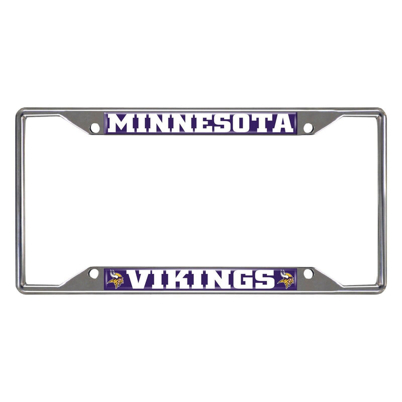 NFL Minnesota Vikings Chrome Metal License Plate Frame