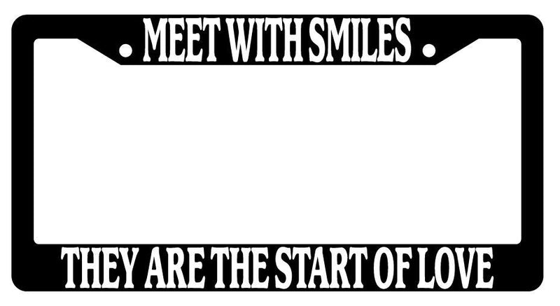 Black License Plate Frame Auto Accessory Meet-With-Smiles  Mod-GRAPH9856236-128