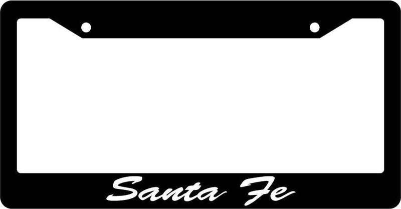Black License Plate Frame CURSIVE SANTA FE Auto Accessory Novelty  Mod-GRAPH9856236-3205