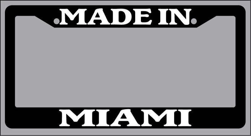 Black License Plate Frame Made in Miami Auto Accessory 987  Mod-GRAPH9856236-10285