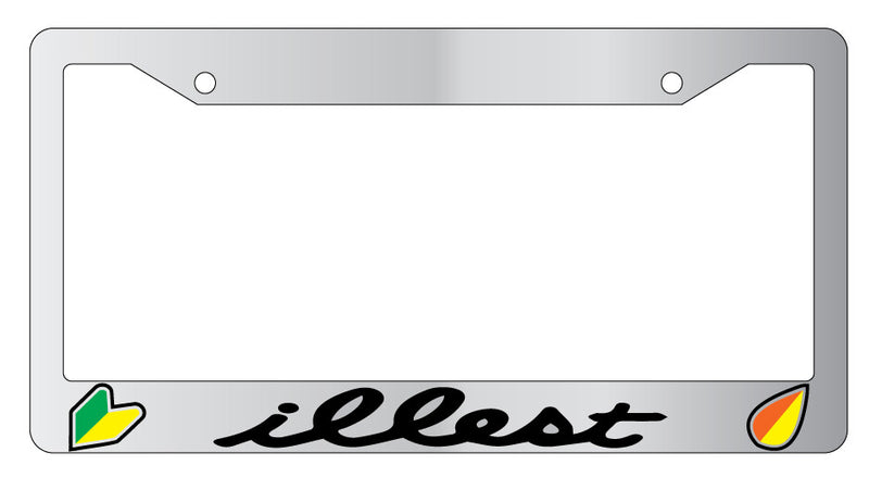 Illest Logo Design 2A Chrome License Plate Frame For JDM  Mod-GRAPH9856236-6780