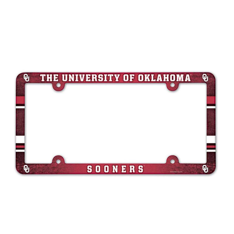 NCAA Oklahoma Sooners Plastic License Plate Frame