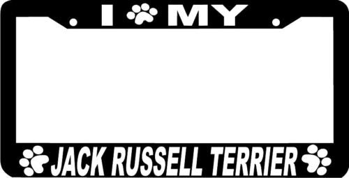 JACK RUSSELL TERRIER PAW PRINT DOG License Plate Frame