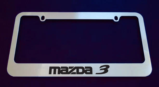 2 MAZDA 3 LICENSE PLATE FRAME, MADE OF CHROME 2 Frames