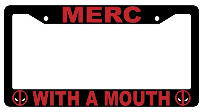Black Merc With A Mouth License Plate Frame Auto Accessory For Deadpool  Mod-GRAPH9856236-3990